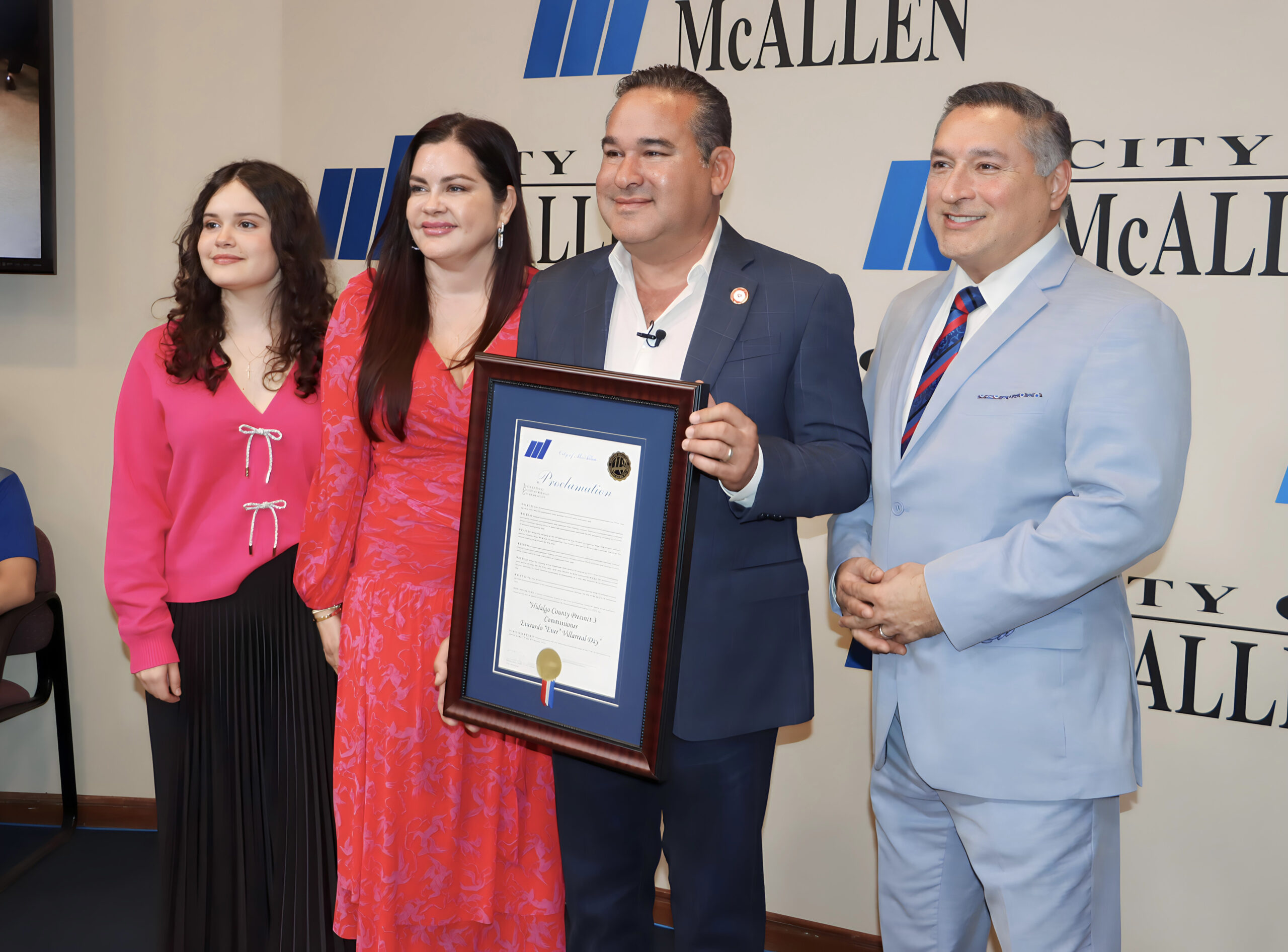 City of McAllen Honors Commissioner Everardo Villarreal with Special Proclamation