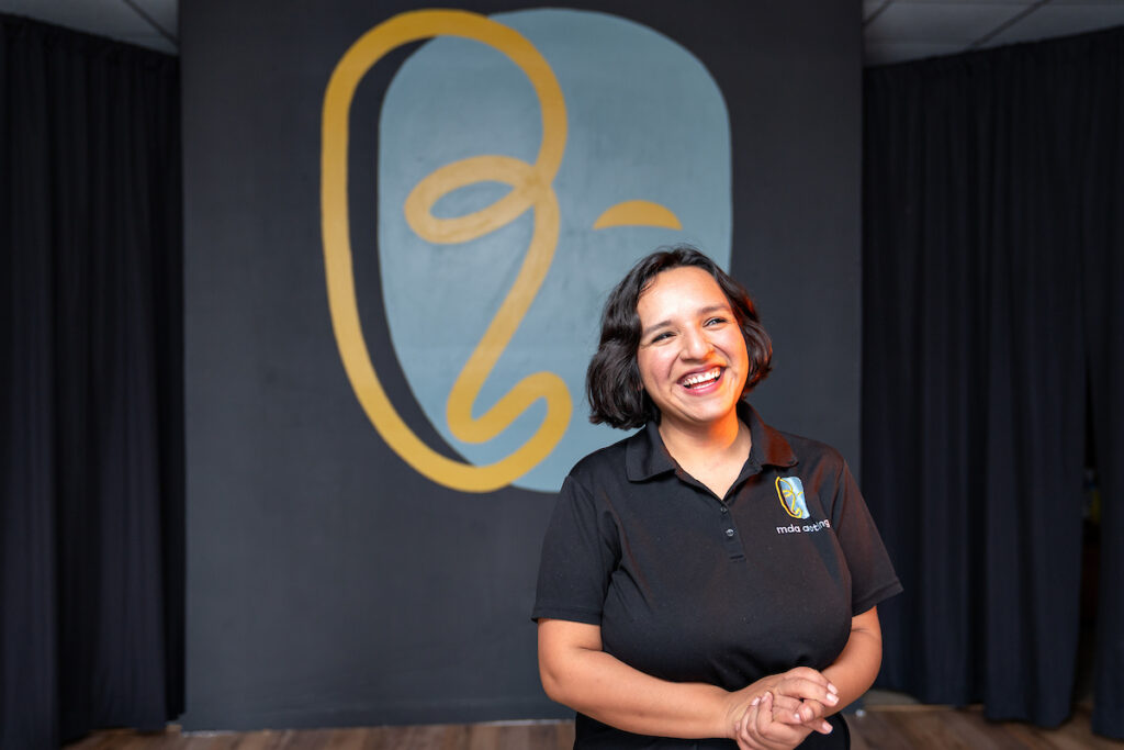 Alvarado drew from her UTRGV experience to muster the courage to open her own business. n 2019, she opened her own acting studio, MDA Acting in Edinburg. (UTRGV Photo by Paul Chouy)