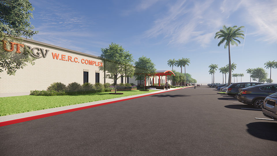 UTRGV's Community Engagement and Student Success Building (CESS) in Edinburg, located at 1407 E. Freddy Gonzalez Drive, will undergo renovations over the next 12 to 15 months to strengthen UTRGV's workforce, economic, research, and community engagement initiatives. The building will be renamed the Workforce, Economy, Research and Community (WERC) Complex, better representing the building’s transformation and UTRGV’s commitment to those four core areas. (Courtesy Photo by Victor Badillo, Munoz & Company)