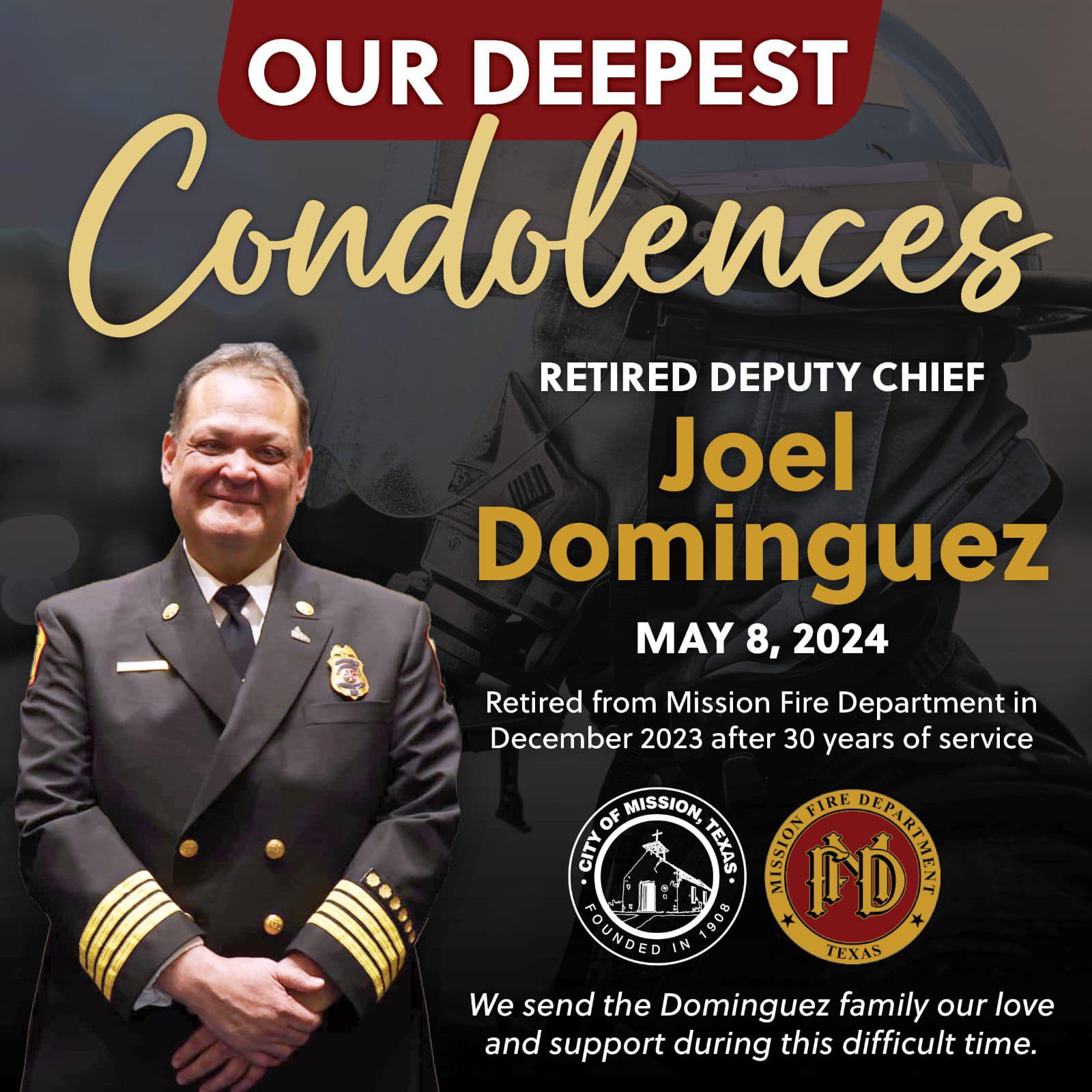 Remembering Retired Deputy Chief Joel Dominguez