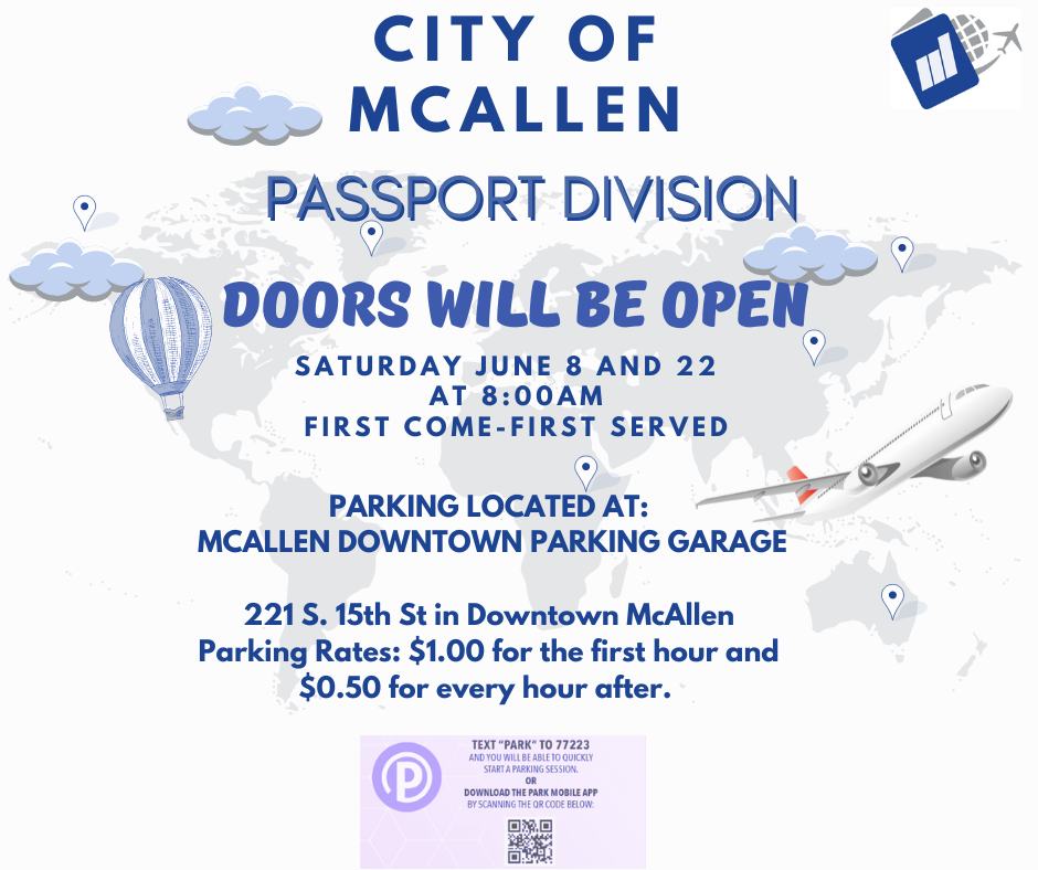 McAllen Passport Division Open Two Saturdays in June