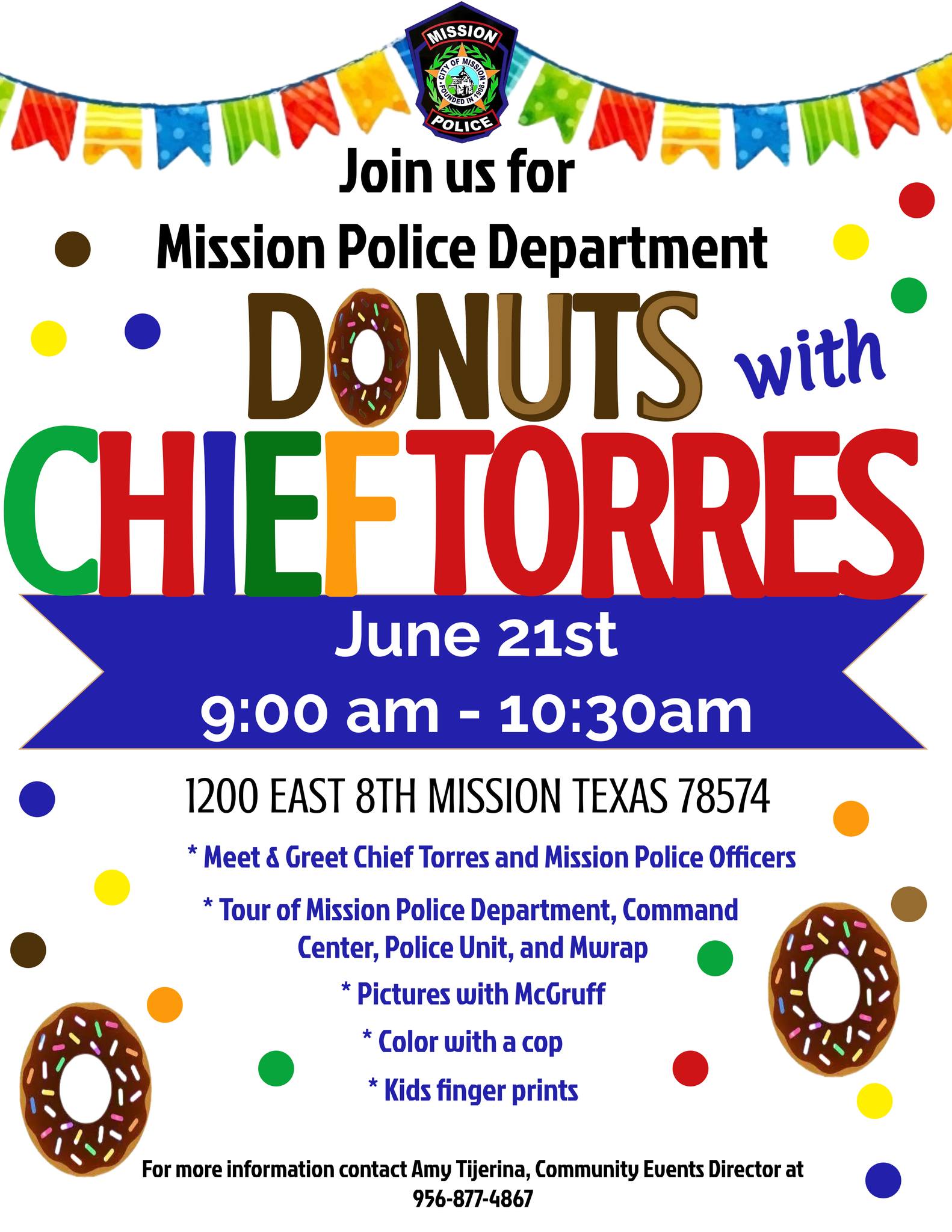 Join Us for Donuts with Chief Torres
