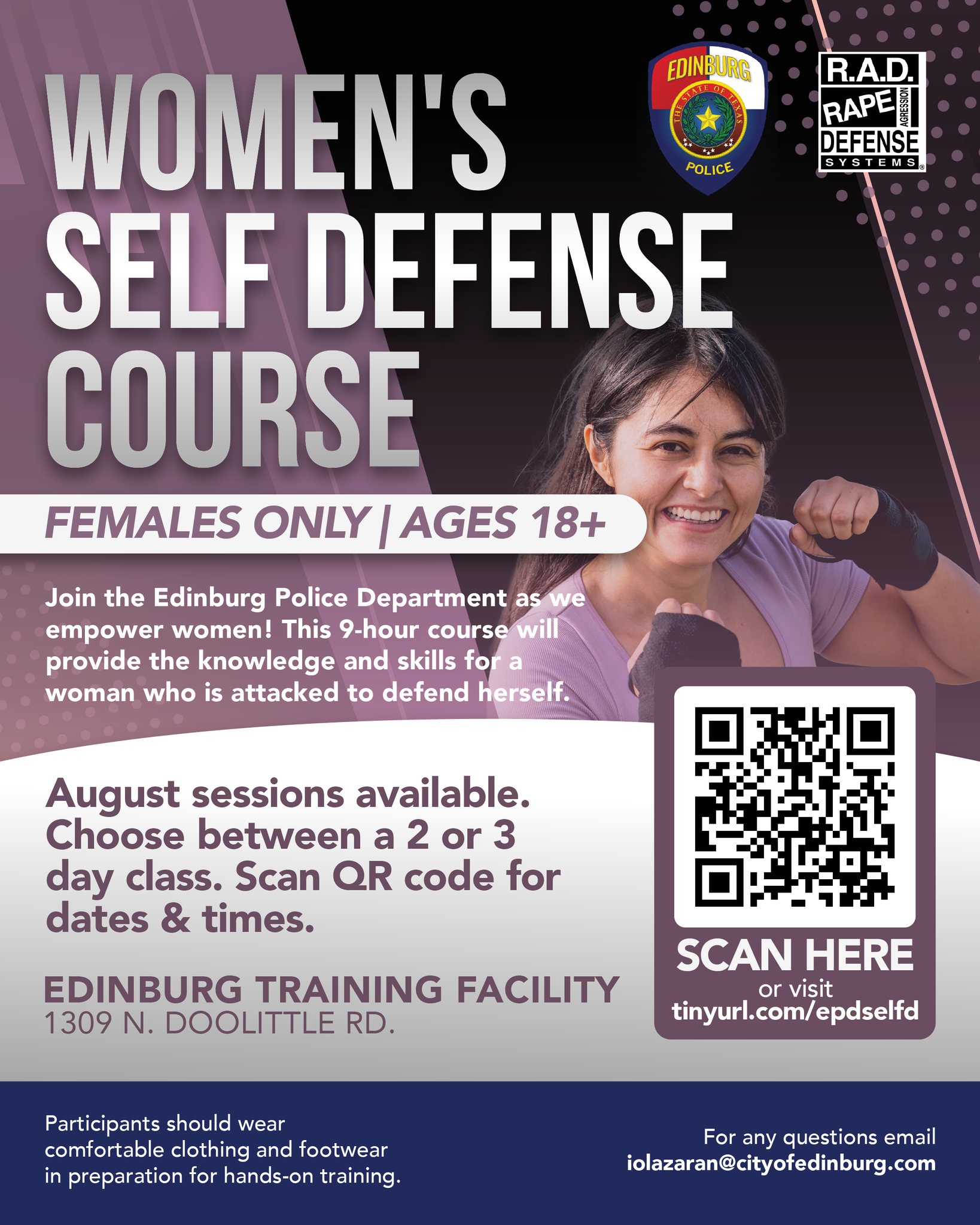 Women’s Self-Defense Course at the Edinburg Training Facility