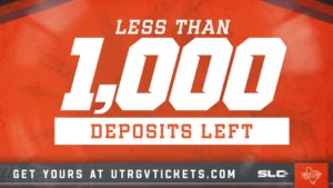 Less Than 1,000 Football Season Tickets Available