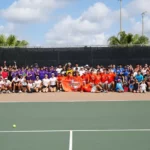 Tennis Teams Joined by 105 Kids at Brownsville Tennis Clinic