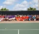 Tennis Teams Joined by 105 Kids at Brownsville Tennis Clinic