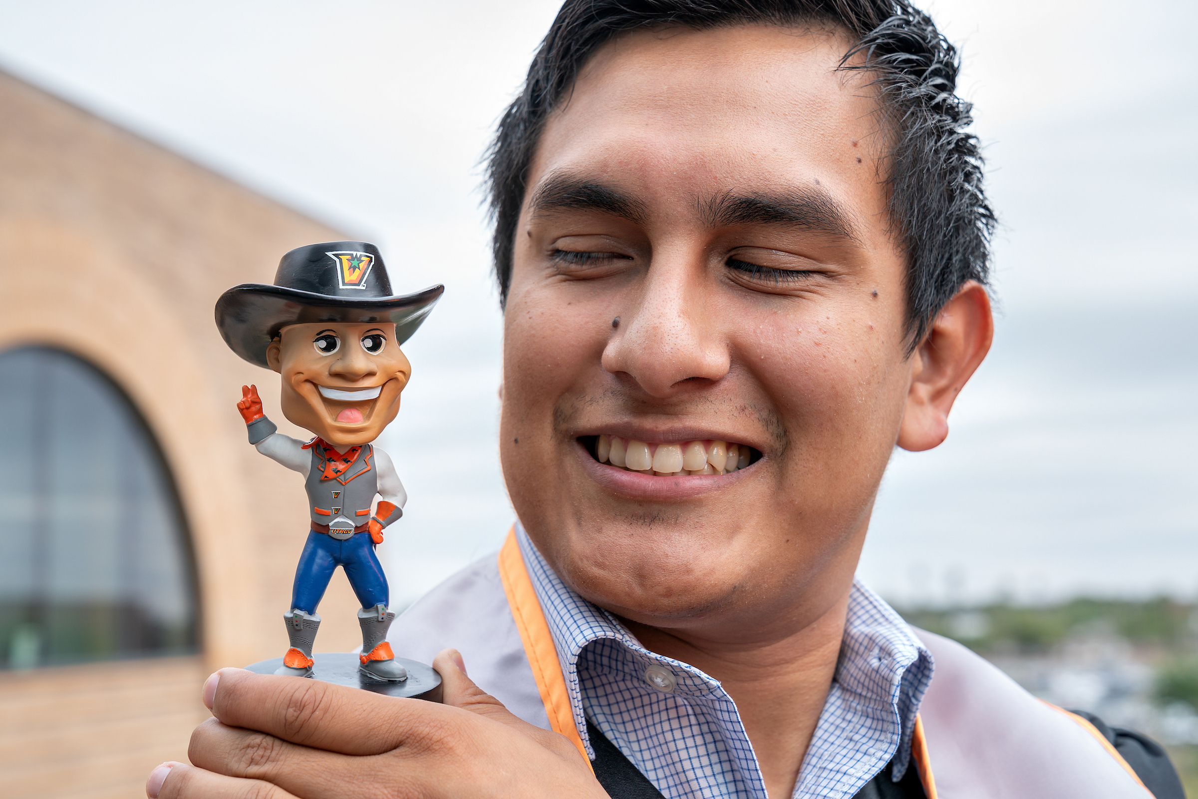 Vaquero mascot graduates at UTRGV Fall 2024 Commencement