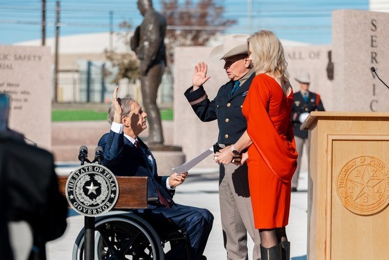 Governor Abbott Swears-In DPS Director Martin In Austin