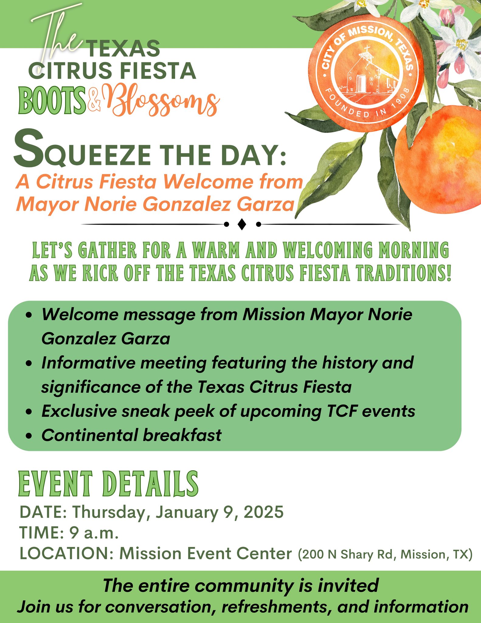 Join Us for “Squeeze the Day: A Citrus Fiesta Welcome!”