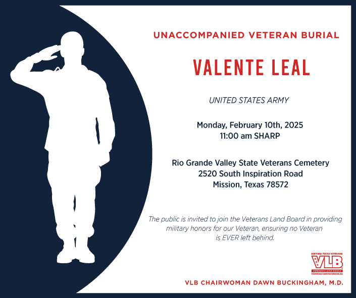 Unaccompanied Veteran Burial at the Rio Grande Valley State Veterans Cemetery