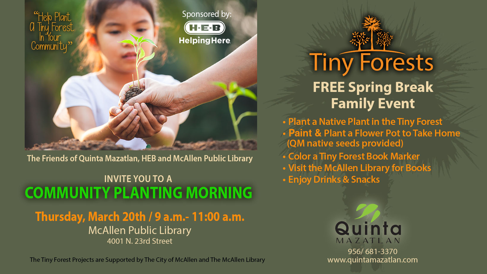 Sixth Tiny Forest to Take Root at the McAllen Public Library