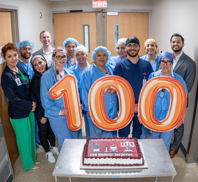 Dr. Miguel Rodriguez Completes 100 Robotic Surgical Procedures With STHS