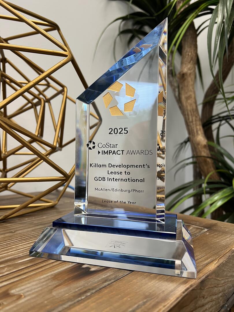 Killam Development Receives 2025 CoStar Impact Award for “Lease of the Year” in McAllen, Texas for its Deal with GDB International