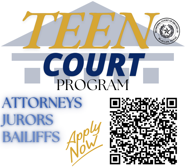 Applications for Volunteer Teen Attorneys, Judges for McAllen Municipal Court’s Teen Court Program Now Open