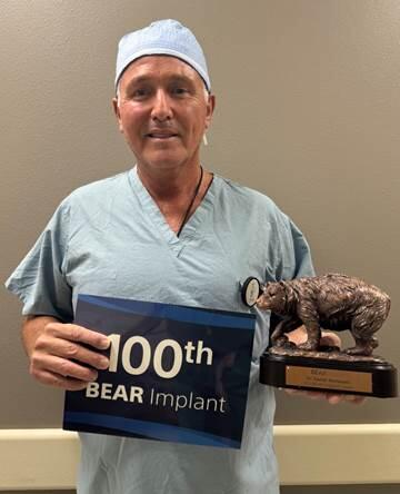 DHR Health Orthopedic Sports Medicine Surgeon Dr. Daniel Romanelli completes 100th BEAR® implant