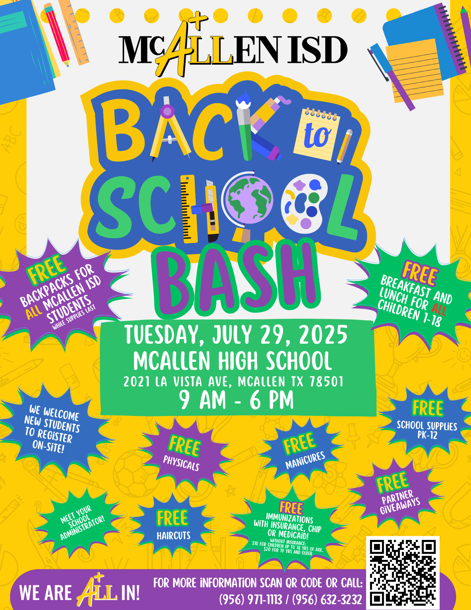 McAllen ISD to Host Annual Back-to-School Bash on July 29