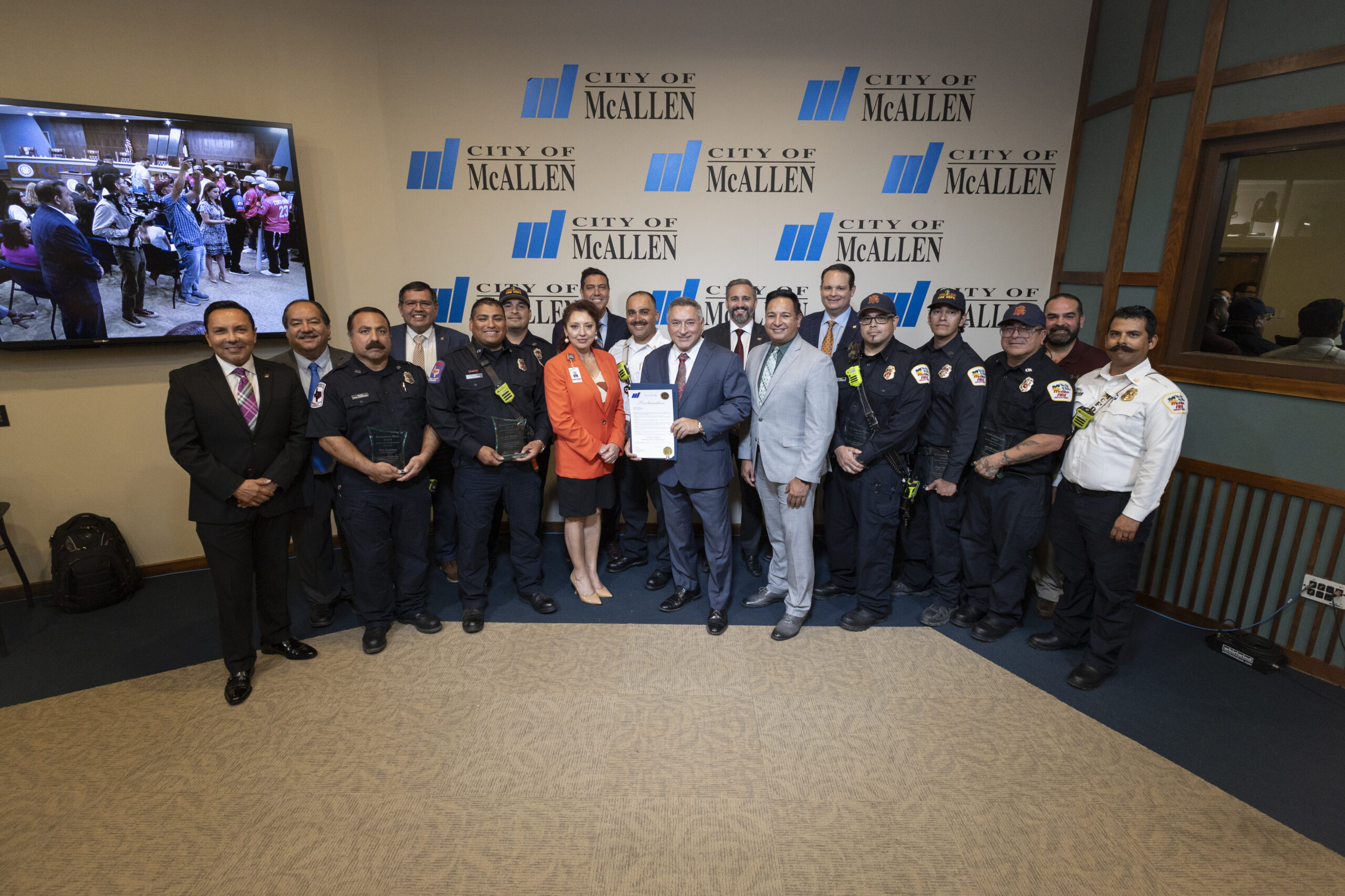 STHS Recognizes Six McAllen Firefighters And Nursing Leader With Hometown Heroes Award