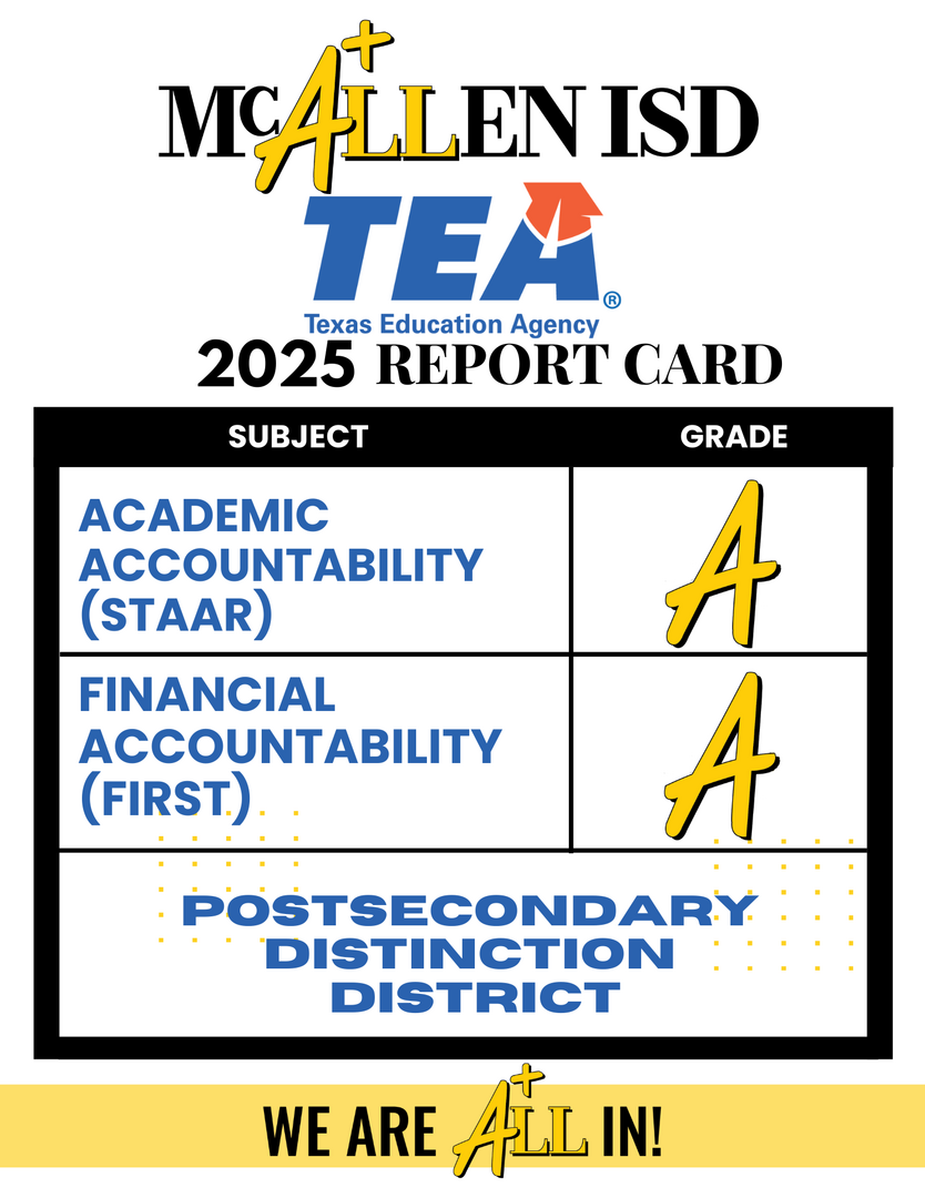 McAllen ISD earns highest grade in the state accountability system