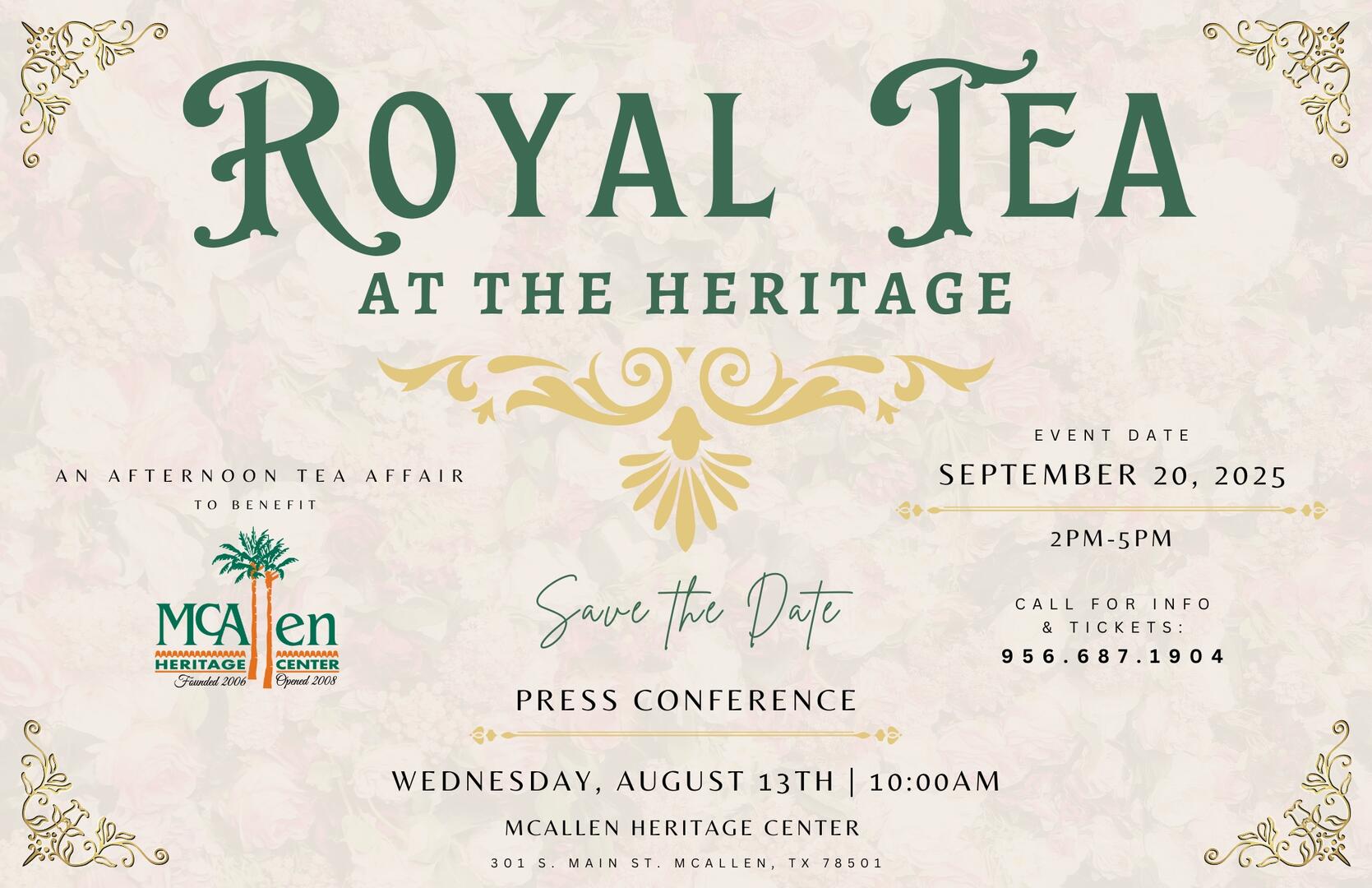 “Royal Tea at the Heritage” Fundraising Event