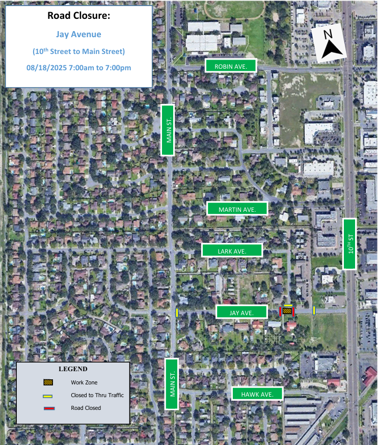 City of McAllen Advises Residents on Main & Jay Drainage Improvements