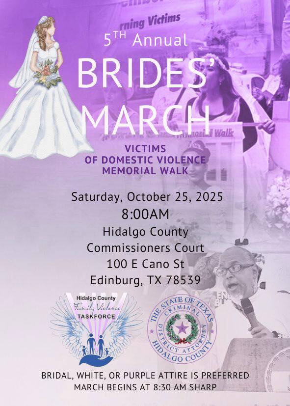 Hidalgo County DA and Family Violence Task Force host 5th Annual Brides’ March to Honor Victims of Domestic Violence