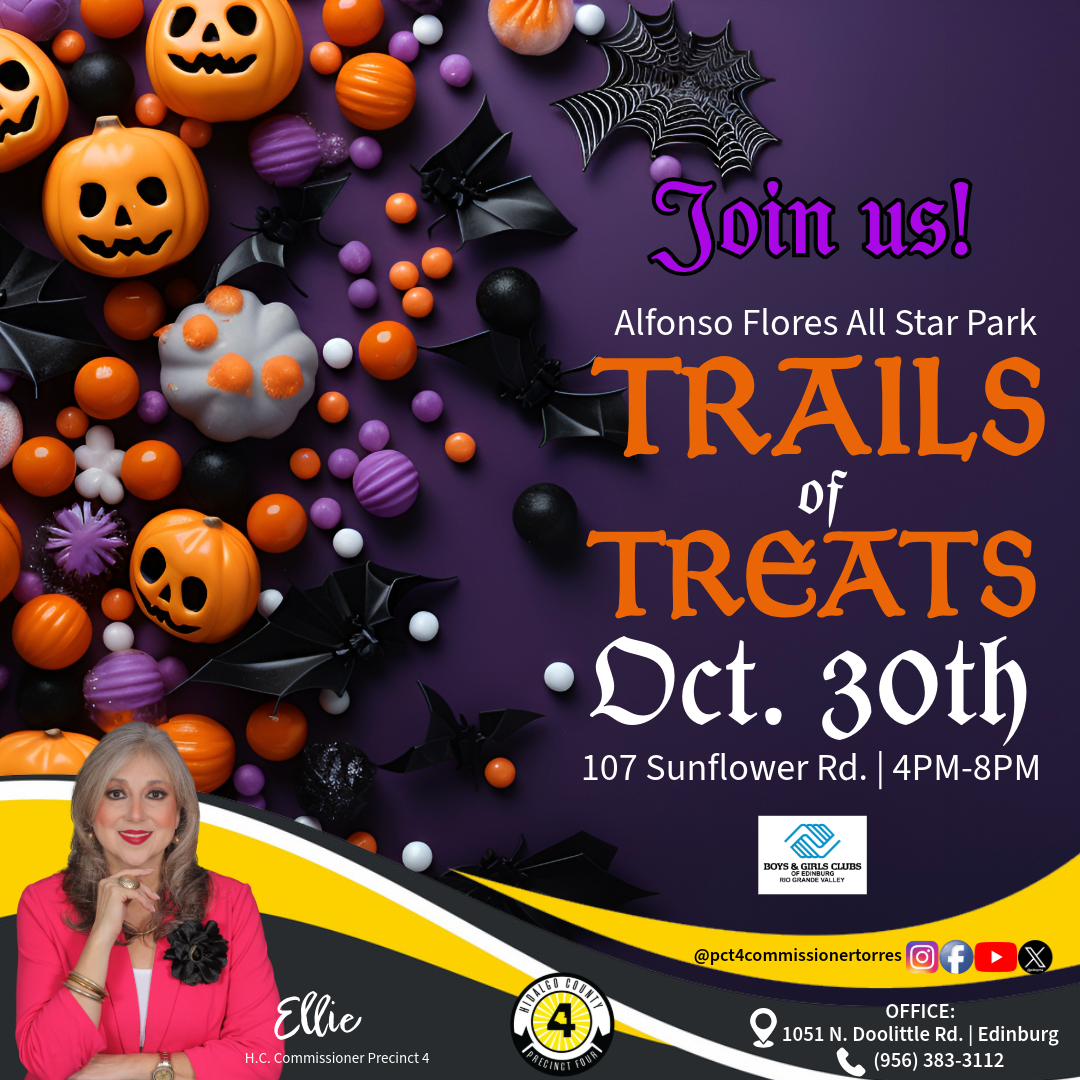 Commissioner Ellie Torres invites the community to the annual Trails of Treats Halloween celebration