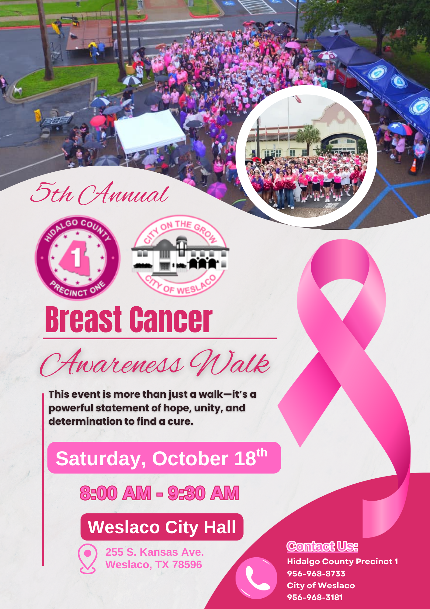 Precinct 1 hosts 5th Annual Breast Cancer Awareness Walk